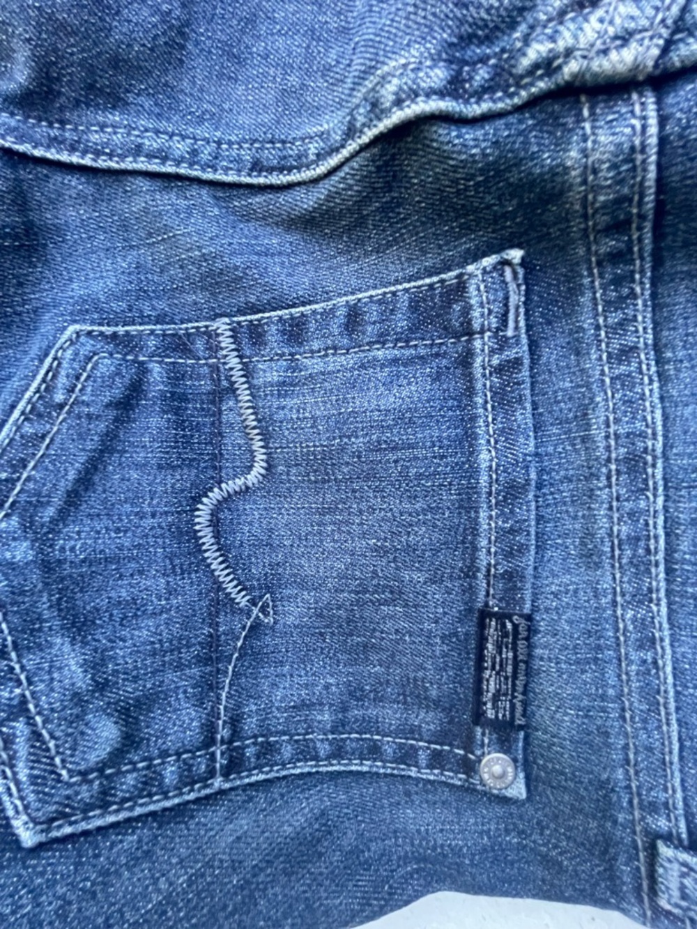 7 for All Mankind Gwenevere Super Skinny Jeans Low Rise Dark Wash Size 24 Denim - Picture 15 of 16